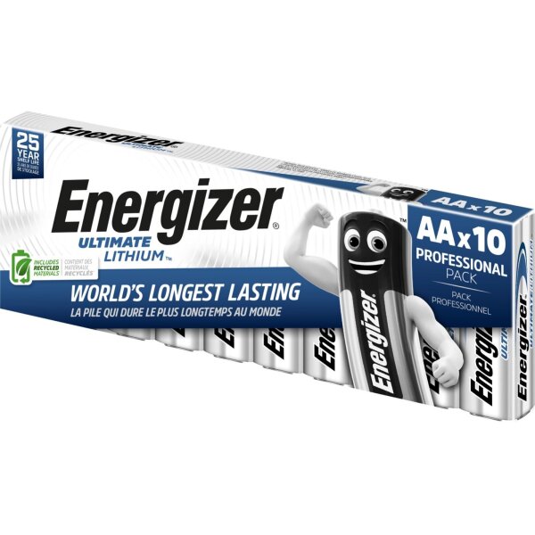 ENERGIZER® Ultimate AA Mignon Lithium FR6 L91 1,5V im 10er Karton / Folie