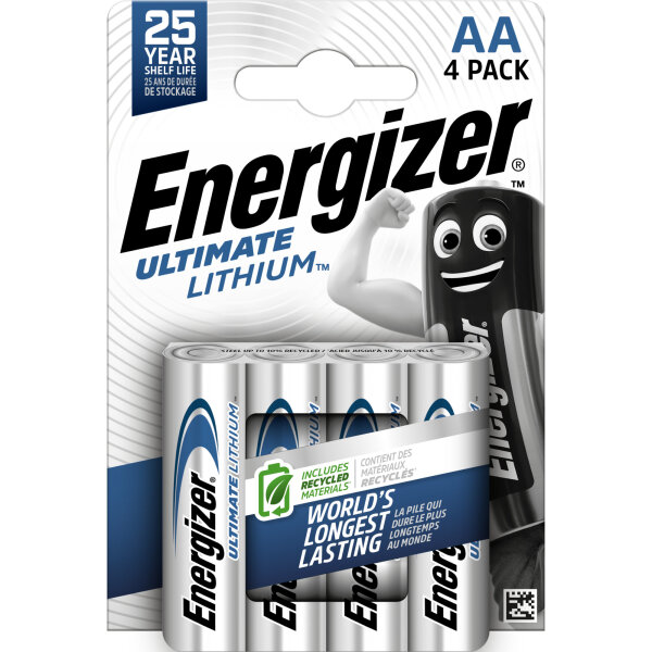 ENERGIZER® Ultimate AA Mignon Lithium FR6 L91 1,5V im 4er Blister