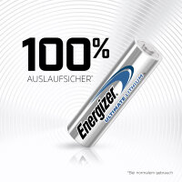 ENERGIZER® Ultimate AA Mignon Lithium FR6 L91 1,5V im 4er Blister