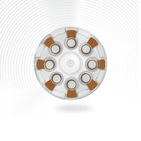 ENERGIZER® Hörgerätebatterie Zinc-Air Turn & Lock (312) braun 8 Stück