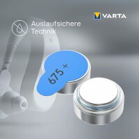 VARTA® Hörgerätebatterie Hearing Aid Batteries 675 (blau) Blister 6