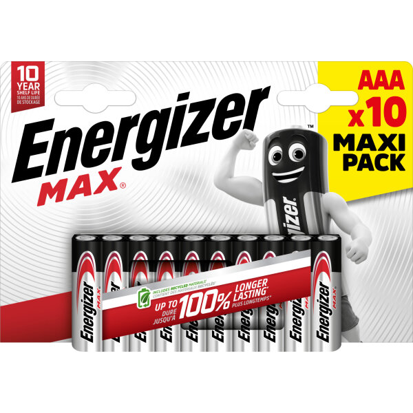 ENERGIZER® MAX Alkaline LR03 Micro AAA 1,5V 10er Blister