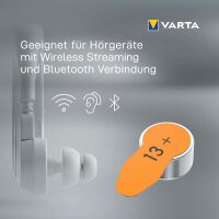 60x VARTA® Hörgerätebatterie Hearing Aid Batteries 13 (orange) 10 Blister