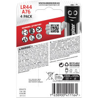ENERGIZER® Spezialbatterie / Alkali Mangan LR44 / A76...