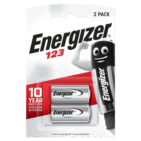 ENERGIZER® Spezialbatterie / Lithium Foto CR123A |  CR17345  2 Stück