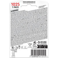 ENERGIZER® CR1025 Lithium Batteries 3V 1er Blister