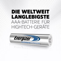 ENERGIZER® Ultimate Lithium L92 Micro LR03 AAA 10er Tray