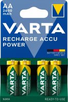 VARTA® NiMH Recharge Power Akku AA 2600mAh 4er Blister
