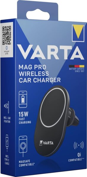 VARTA Mag Pro Wireless Car Charger Handyhalterung Mag Safe Kompatibel