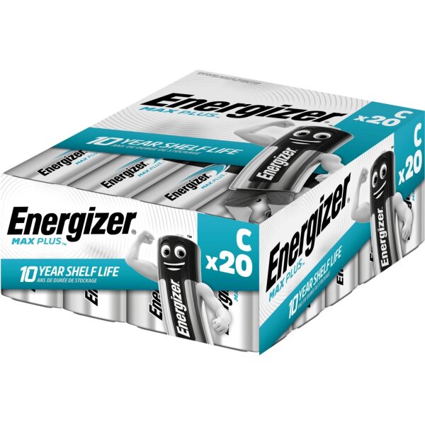 ENERGIZER® Max Plus Alkaline Batterie C-Baby MN1400 LR14 20er Tray